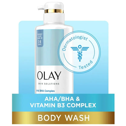 Skin Solutions Hydrating Body Wash with AHA/BHA Complex | Exfoliating | 17.9oz/530ml