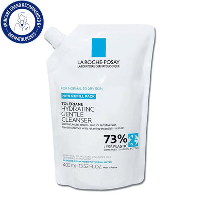 La Roche-Posay Toleriane Hydrating Gentle Facial Cleanser; 13.52fl.oz/400ml Refill Pack; Exp 01/2029