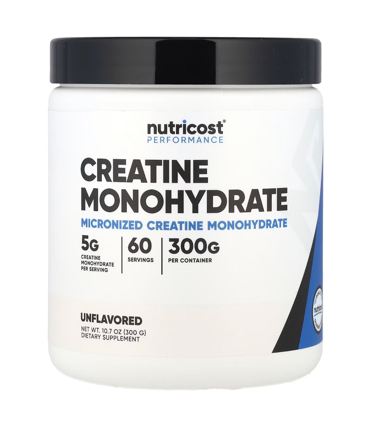 Nutricost Micronized Creatine Monohydrate Powder 5g | 5000mg Per Serving, 60 Servings | For Endurance, Muscle Mass Building & Energy Production | Unflavored ~ 10.7oz/300g; Exp 08/2028