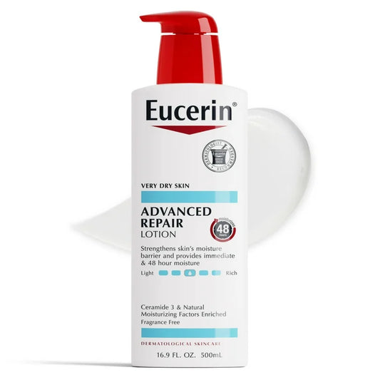 Eucerin Advanced Repair Body Lotion | Fragrance Free, 16.9 fl.oz /500ml