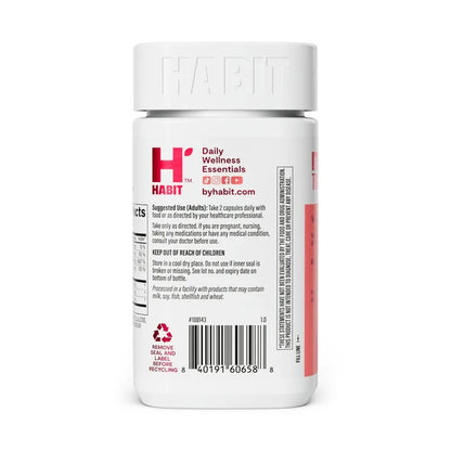 HABIT Hair, Skin & Nails Multivitamin | Vitamins A & C, Biotin, RoseHips, Hyaluronic, Acid | 60 Capsules; Exp 02/2027