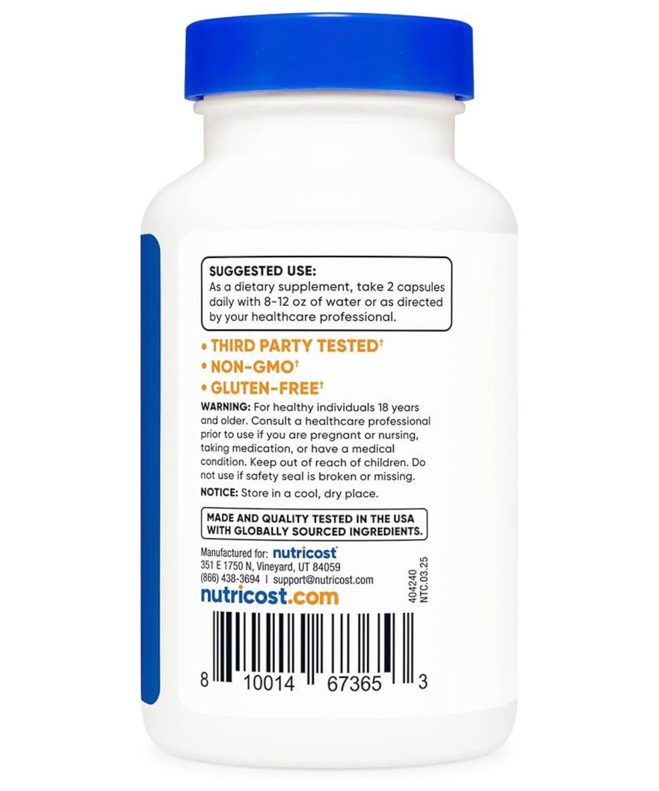 Nutricost Magnesium Orotate 1000mg | Optimal Absorption | Helps Maintain Bone Health, Muscle & Nerve Function | 120 Capsules; Exp 08/2028