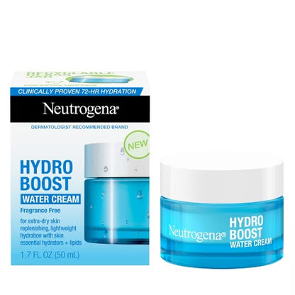 Neutrogena Hydro Boost Hyaluronic Acid Water Cream | For Dry Skin |Fragrance Free 1.7oz, 50ml