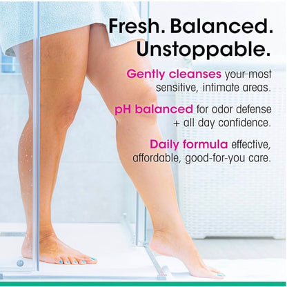 vH essentials Tea Tree Oil & Prebiotic Daily Feminine Wash | With Advanced Odor Elimination | 6oz/177ml *New Look