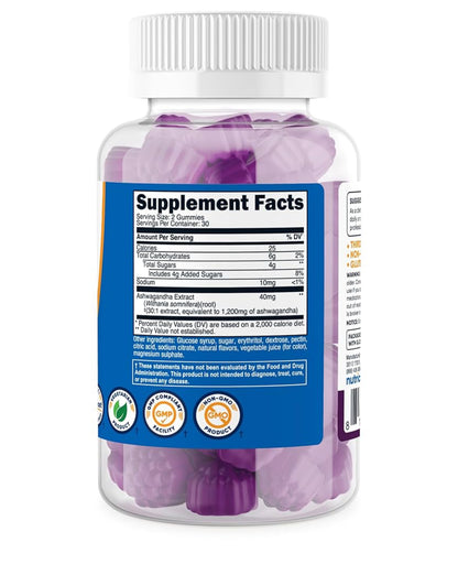 Nutricost Ashwagandha 600 mg | 30/60 Servings | Stress Support | 60 Gummies; Exp 01/2028