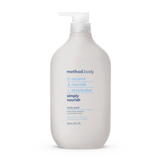 Method Simply Nourish Body Wash | Coconut & Rice Milk, 28oz/828ml