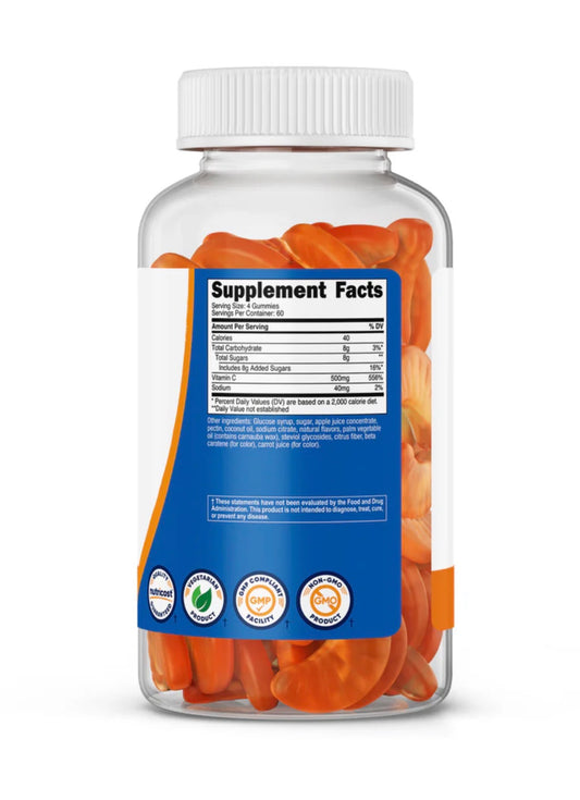 Nutricost Vitamin C Gummies | Immune Support | Glowing Skin | Orange Flavored ~ 240 Gummies; Exp 01/2029