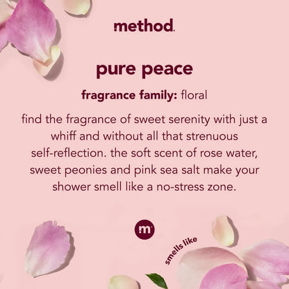 Method Pure Peace Body Wash | Peony, Rose Water & Pink Sea Salt | 18oz/532ml