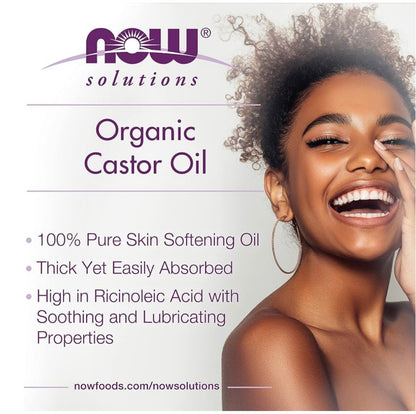 NOW 100% Pure Castor Oil | Versatile Skin Care & Skin Softener | 16oz/473ml; Exp 02/2029