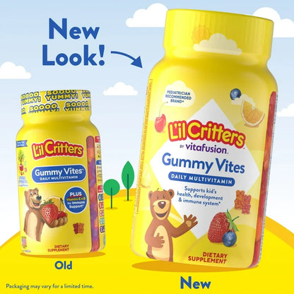 Lil Critters Gummy Vites Children Daily Multivitamin | 5-Months Dosage a Child | With a Boost of Vitamins C & D | For Kids Aged 2 Years & Above | 70 Gummies; Exp 04/2027