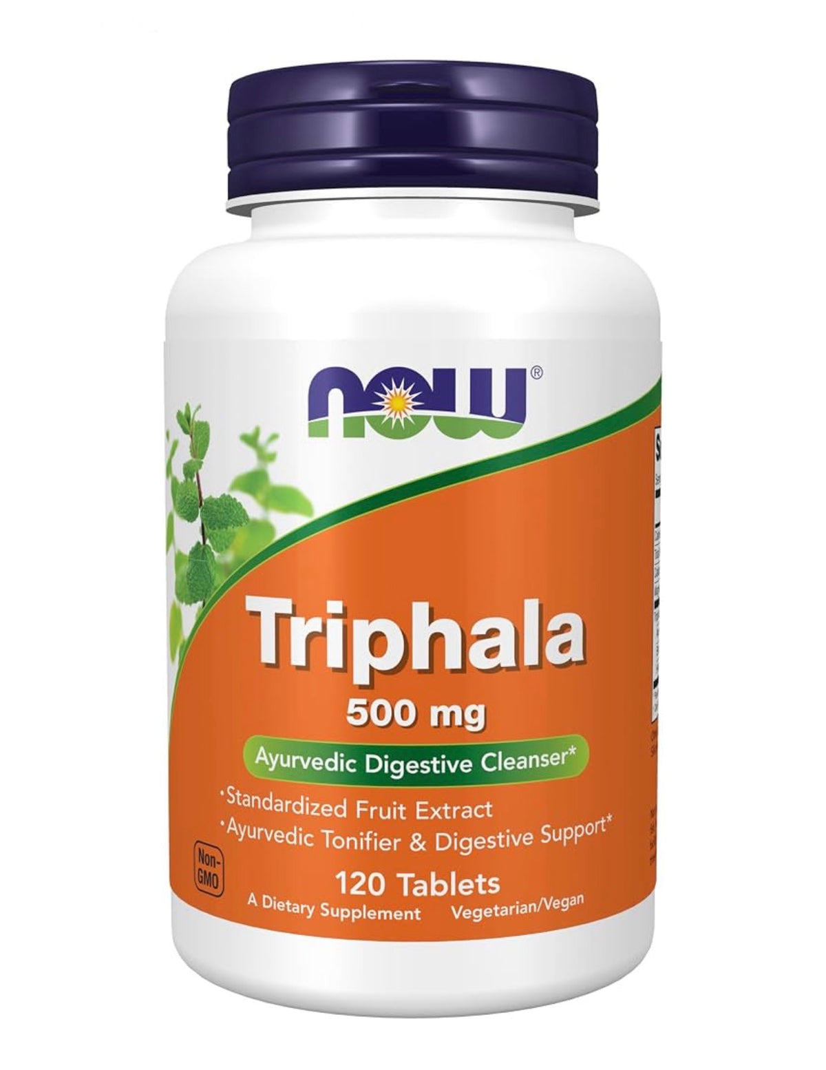 NOW Triphala 500mg | Blend of Amla, Behada & Harada Extracts | With Calcium Carbonate & Magnesium Oxide | Ayurvedic Digestive Cleanser, Tonifier & Digestive Support | 120 Tablets; Exp 05/2029