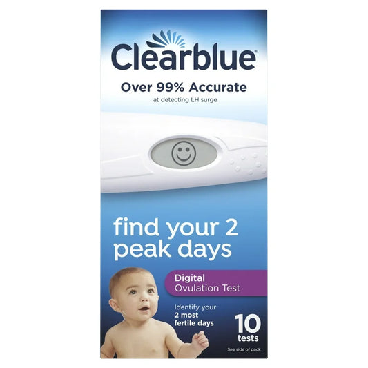 Clearblue Digital Ovulation Predictor Kit | Detects Your 2 Most FertileDays | Maximize Your Chance of Getting Pregnant | 10 Ovulation Tests; Exp 08/2027 ❗️Squeezed Paper Pack-See last picture