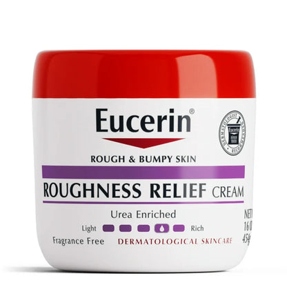 Eucerin Roughness Relief Body Cream, Fragrance Free, 16oz/454g Jar