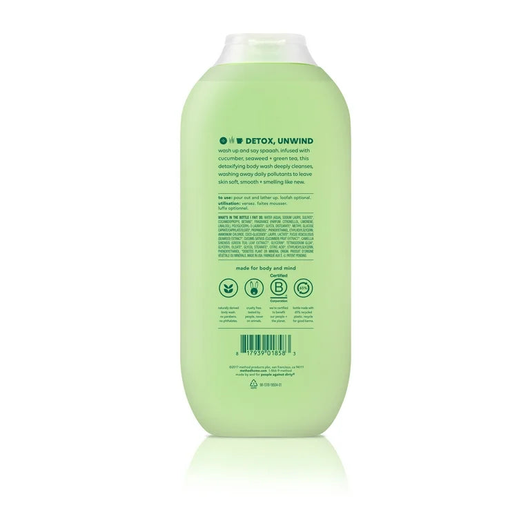 Method Daily Zen Body Wash | Cucumber, Seaweed & Green Tea | 18oz/532ml