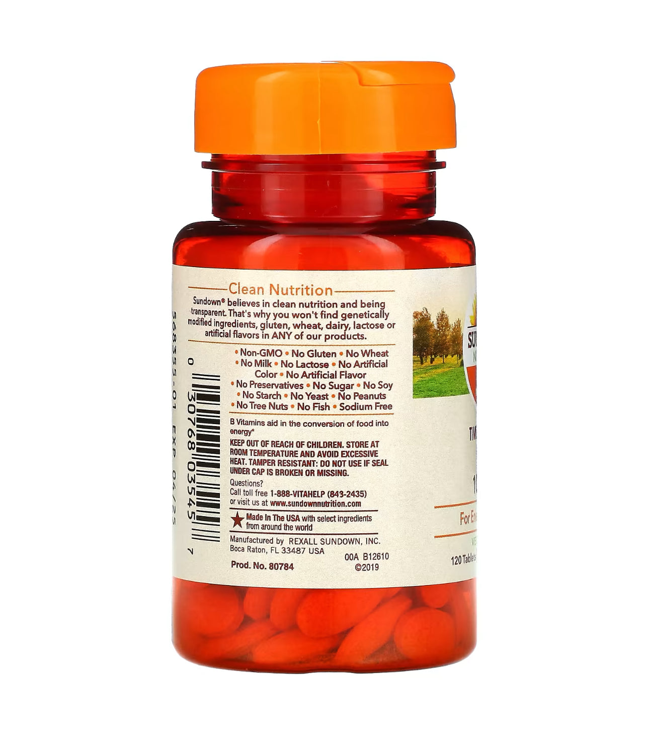 Sundown Vitamin B12 1000 mcg |  Supports Nervous System & Cellular Energy Health | 120 Tablets, Exp 08/2026