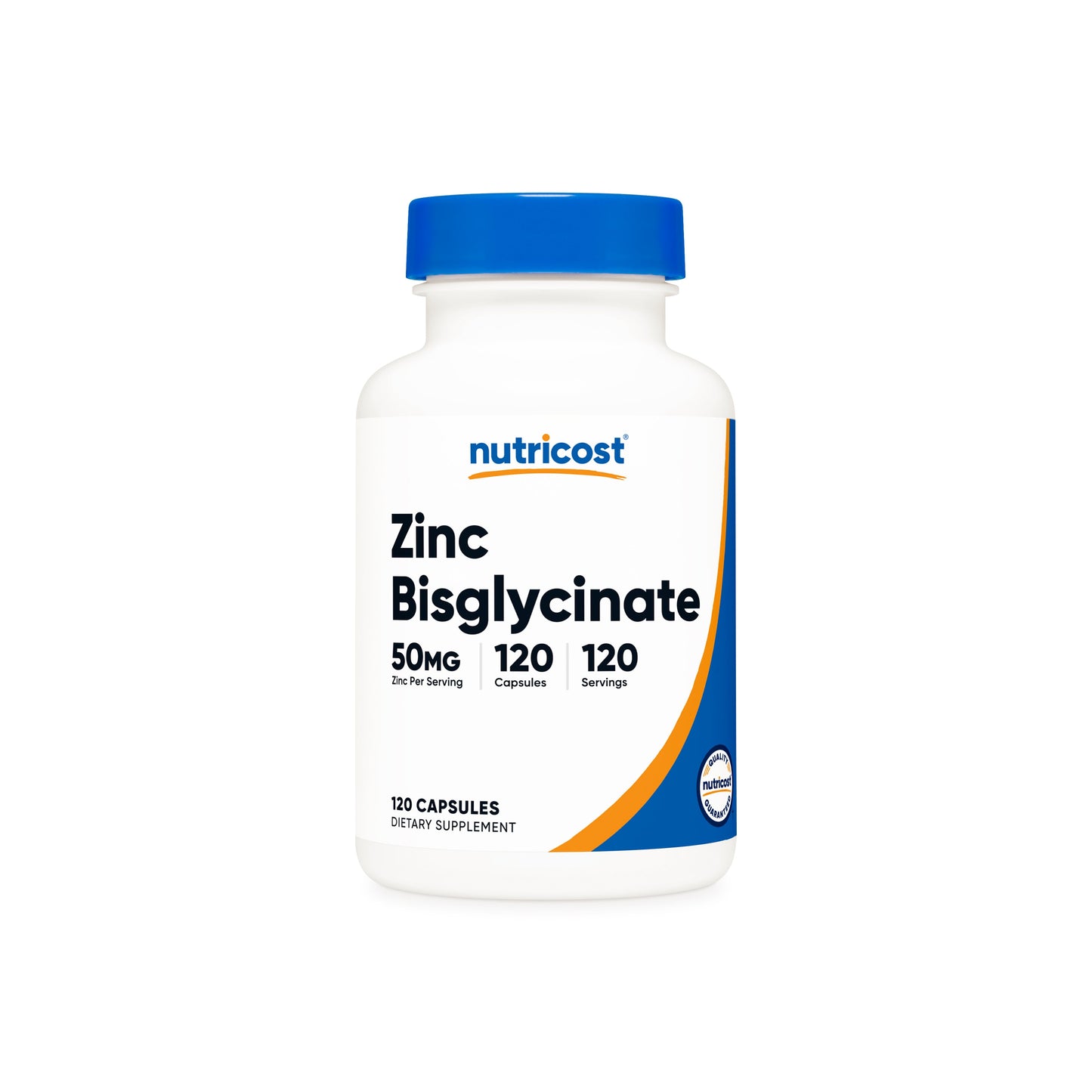Nutricost Zinc Bisglycinate 50mg | High Potency Zinc Glycinate | Supports Enhancing Immune System | Powerful Antioxidant | Chelated to Promote Optimal Absorption | 120 Capsules; Exp 10/2028