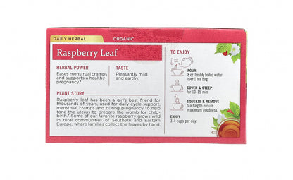 Traditional Medicinals Organic Raspberry Leaf Tea | Eases Menstrual Cramps & Supports a Healthy Pregnancy | 48 Tea Bags; Exp 03/2027
