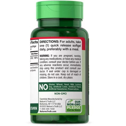 Nature's Truth Vitamin D3 1000 IU | 250 Softgels Exp 03/2027