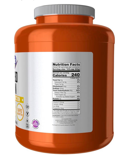 NOW Carbo Gain Powder (Maltodextrin) | Helps You Gain Weight | Provides Quick Energy for Intense Workouts | 3.63kg; Exp 04/2030