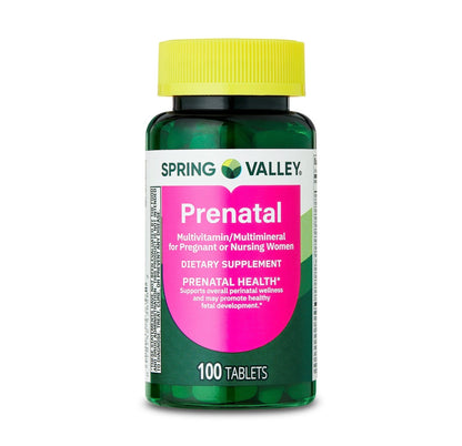 Spring Valley Prenatal Multivitamin/Multimineral | For Pregnant or Nursing Women | Improves Mom’s Health | 100 Tablets Exp 07/2027