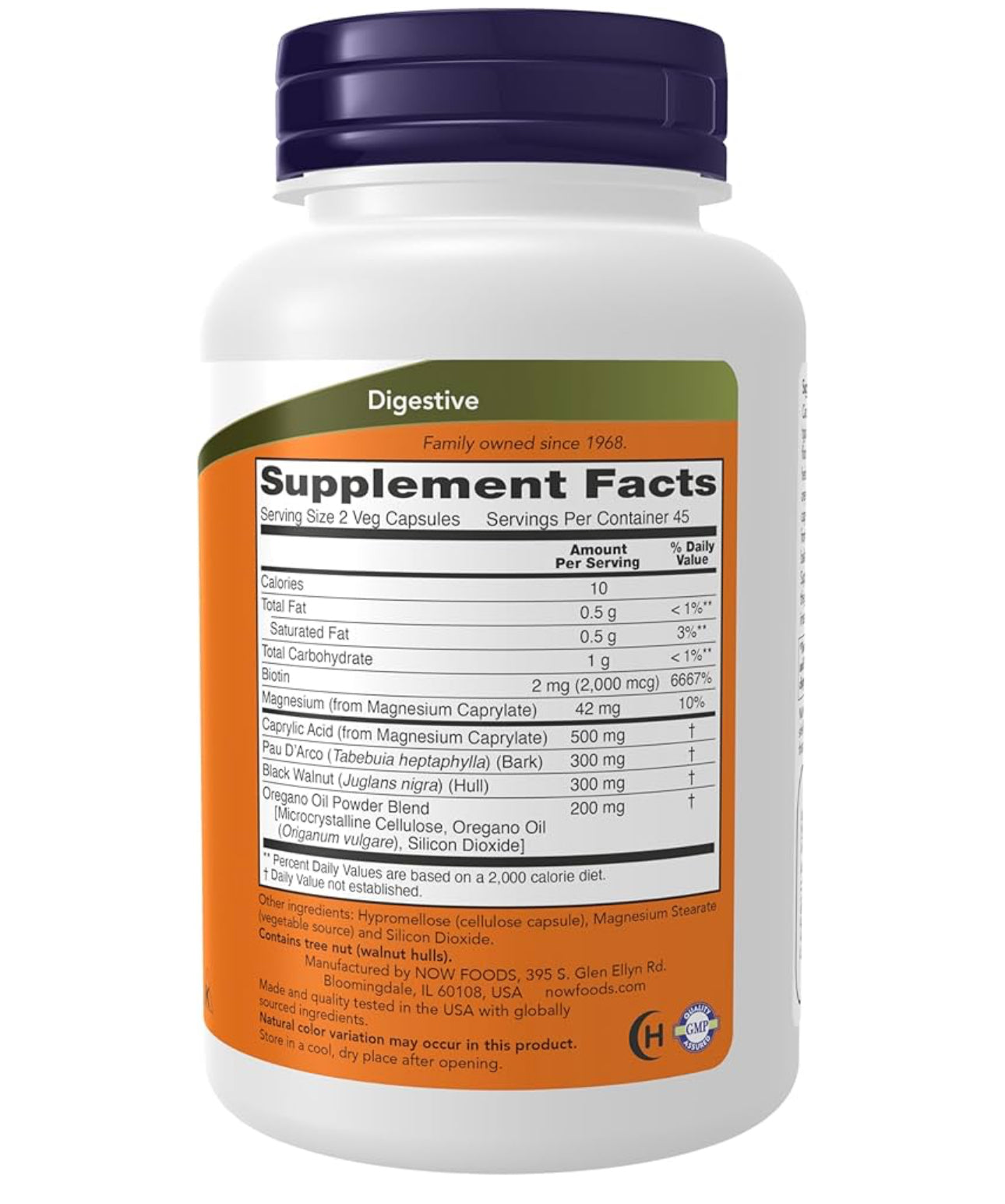 NOW Candida Support | with Pau D'Arco, Oregano Oil, Black Walnut & Caprylic Acid | Supports Healthy Balance of Intestinal Flora | 90 Capsules; Exp 07/2028