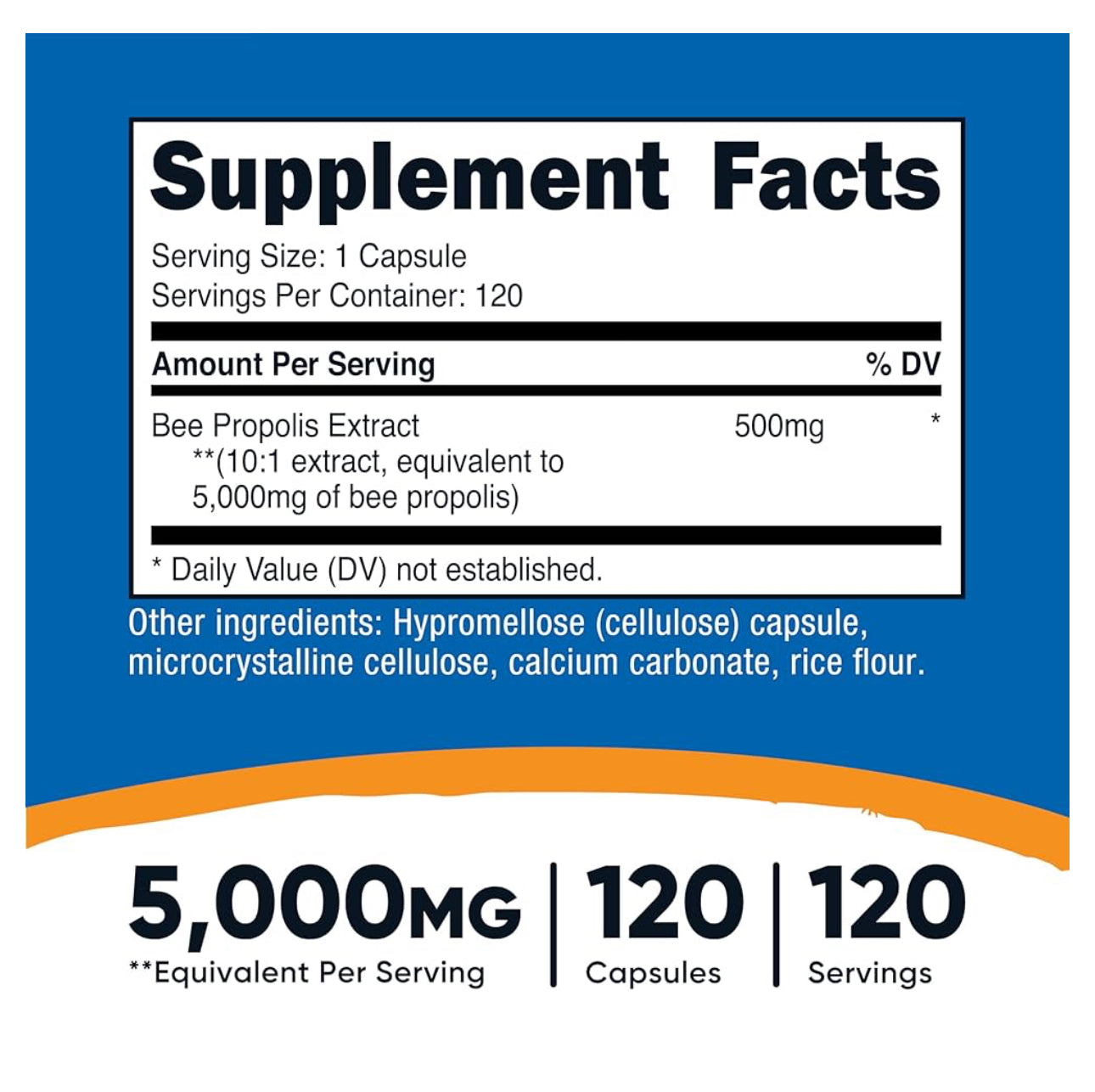Nutricost Bee Propolis 10:1 Extract 5,000mg Equivalent | Helps Support The Body's Natural Defenses, Upper Respiratory Health & Microbial Balance | 120 Capsules; Exp 04/2028