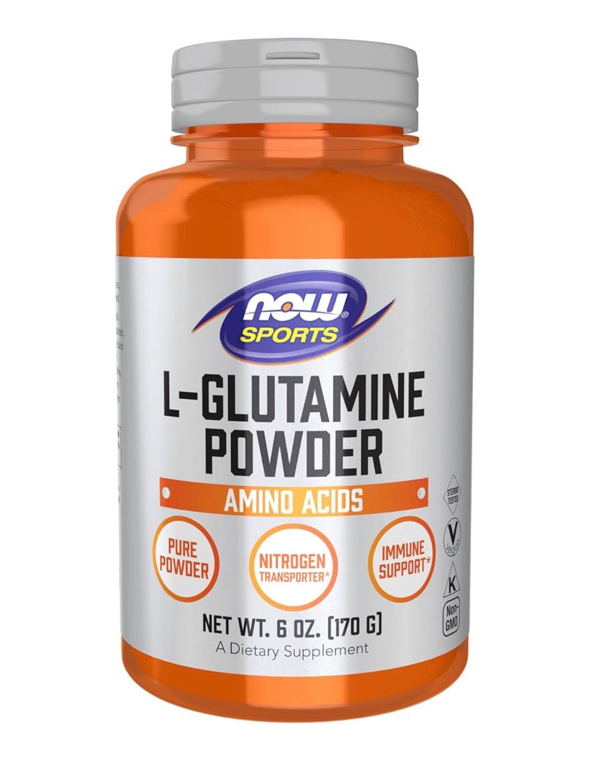 NOW Pure L-Glutamine Powder 5000g | Improves Gut Health | Nitrogen Transporter | 34 Servings | 6oz/170g; Exp 06/2031