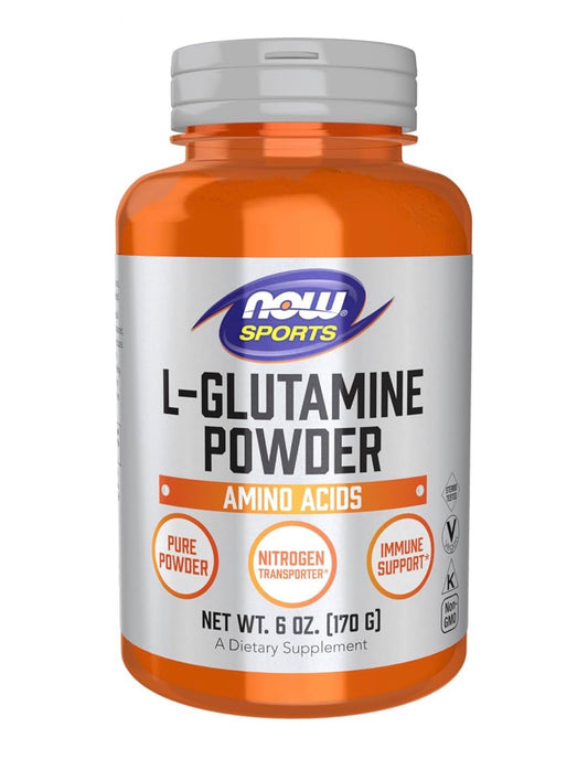 NOW Pure L-Glutamine Powder 5000g | Improves Gut Health | Nitrogen Transporter | 34 Servings | 6oz/170g; Exp 06/2031