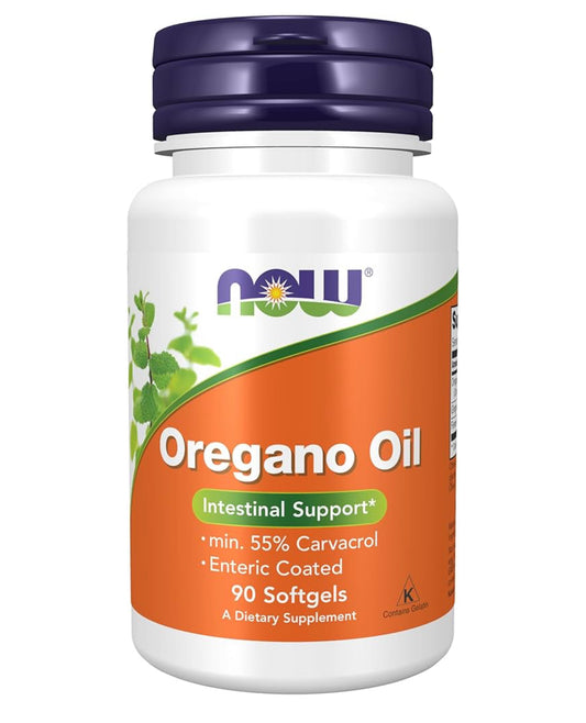 NOW Oregano Oil with Ginger & Fennel Oil | Digestive Support | Helps to Maintain Healthy Intestinal Flora Balance | Enteric Coated | 90 Softgels; Exp 08/2028