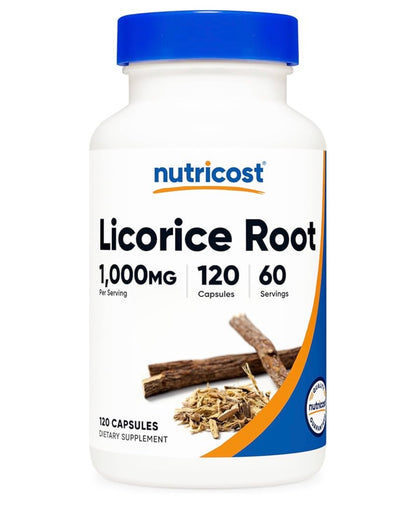 Nutricost Licorice Root 500mg | Supports the Liver & Respiratory System | Help Cleanse the Colon | 120 Capsules; Exp 08/2027