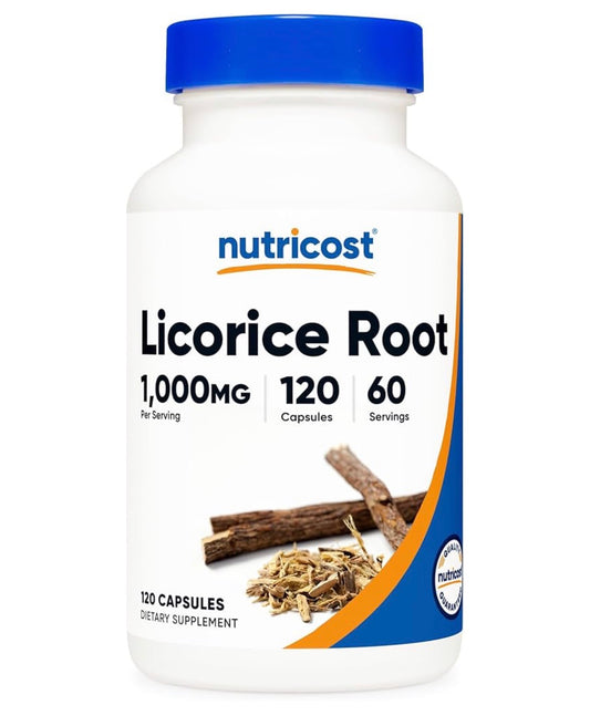 Nutricost Licorice Root 500mg | Supports the Liver & Respiratory System | Help Cleanse the Colon | 120 Capsules; Exp❗️ UNCLEAR 08/2027 👉🏽Check Last Picture