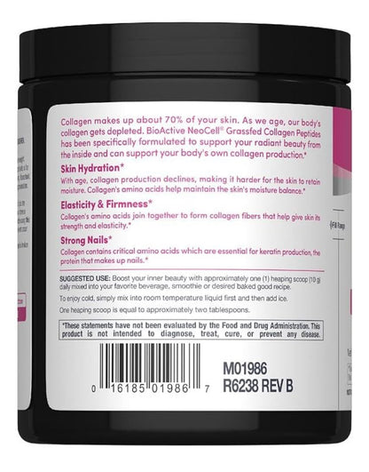 NeoCell Grassfed Collagen Peptides Powder | Formerly NeoCell Super Collagen Peptides | Unflavored ~7oz/200g; Exp 10/2029 (New Look)