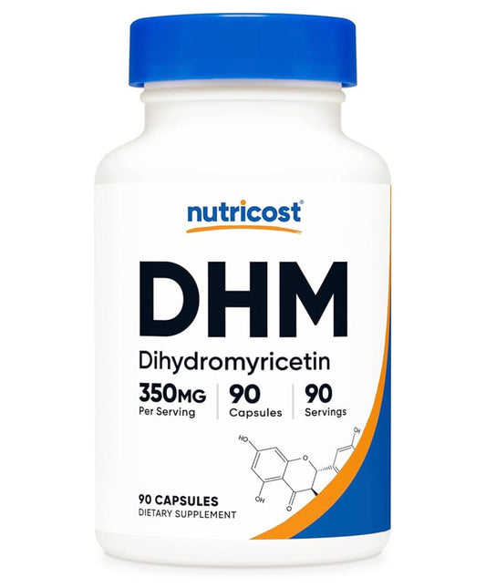 Nutricost Dihydromyricetin (DHM) 350mg | Supports Healthy Liver Function & Aids in Recovery After Hangovers (From Alcohol Drinking) | 90 Capsules; Exp 08/2028