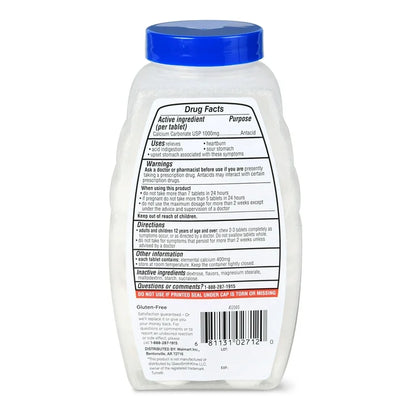 Equate Ultra Strength Antacid | 1000mg Calcium Carbonate | Similar to TUMS | Fast Relief of Upset Stomach, Acid Indigestion, Heartburn | 𝐏𝐞𝐩𝐩𝐞𝐫𝐦𝐢𝐧𝐭 Flavor ~ 160 Chewable Tablets; Exp 03/2027