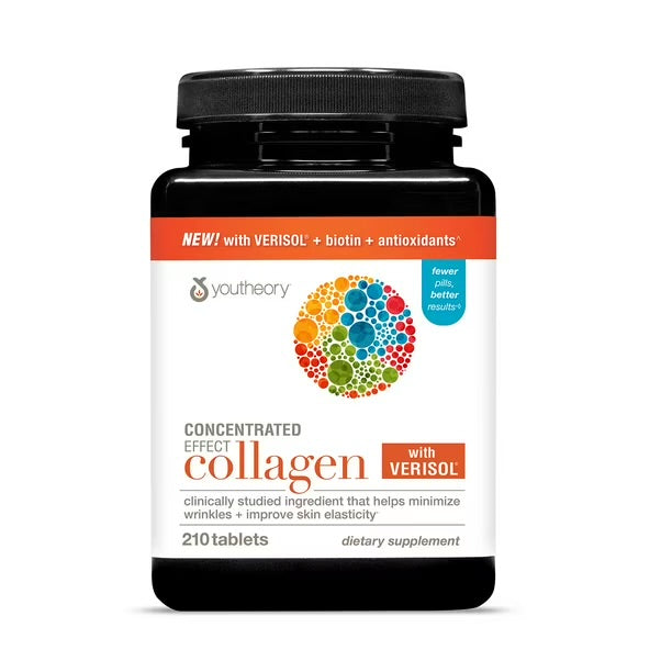 Youtheory Concentrated Effect Collagen with Verisol | 210 Tablets; Exp 07/2027