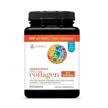 Youtheory Concentrated Effect Collagen with Verisol | 210 Tablets; Exp 07/2027