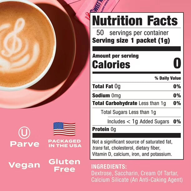 Sweet'N Low Zero-Calorie Sweetener | Sugar Substitute | Great for Diabetes & Those Trying to Cut Down Calories from Sugar | 50 Packets