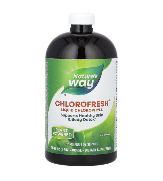 Nature’s Way Chlorofresh® Liquid Chlorophyll Supplement | Internal Deodorant | 𝗨𝗡𝗙𝗟𝗔𝗩𝗢𝗥𝗘𝗗 16oz/480ml; Exp 01/2027