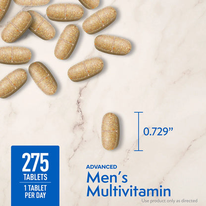 Member's Mark Advanced Men's Multivitamin | with Turmeric, Beet Root, Eleuthero & 24 Essential Nutrients | Over 9 Months Supply | 275 Tablets; Exp 06/2026