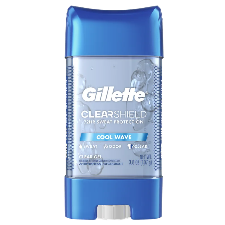 Gillette Cool Wave Clear Gel Men's Antiperspirant and Deodorant 3.8 oz; Exp 06/2027