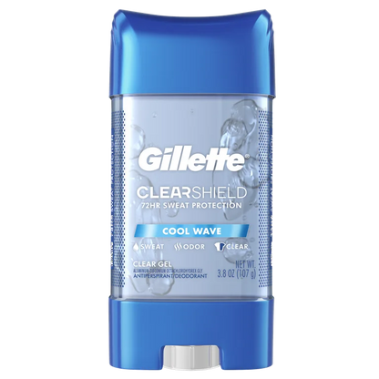 Gillette Cool Wave Clear Gel Men's Antiperspirant and Deodorant 3.8 oz; Exp 06/2027