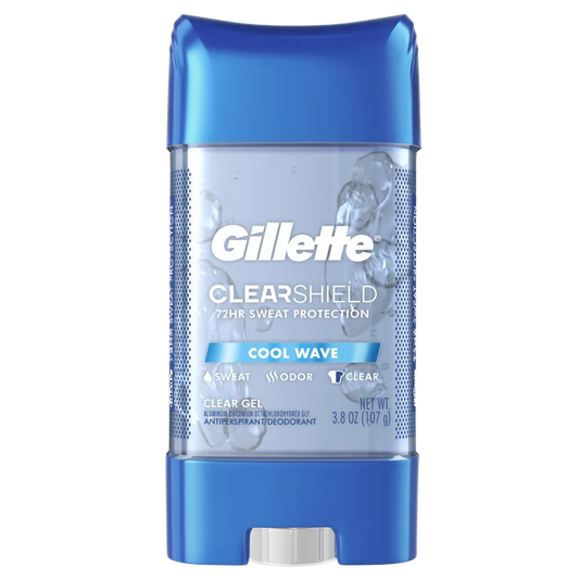 Gillette Cool Wave Clear Gel Men's Antiperspirant and Deodorant 3.8 oz; Exp 06/2027