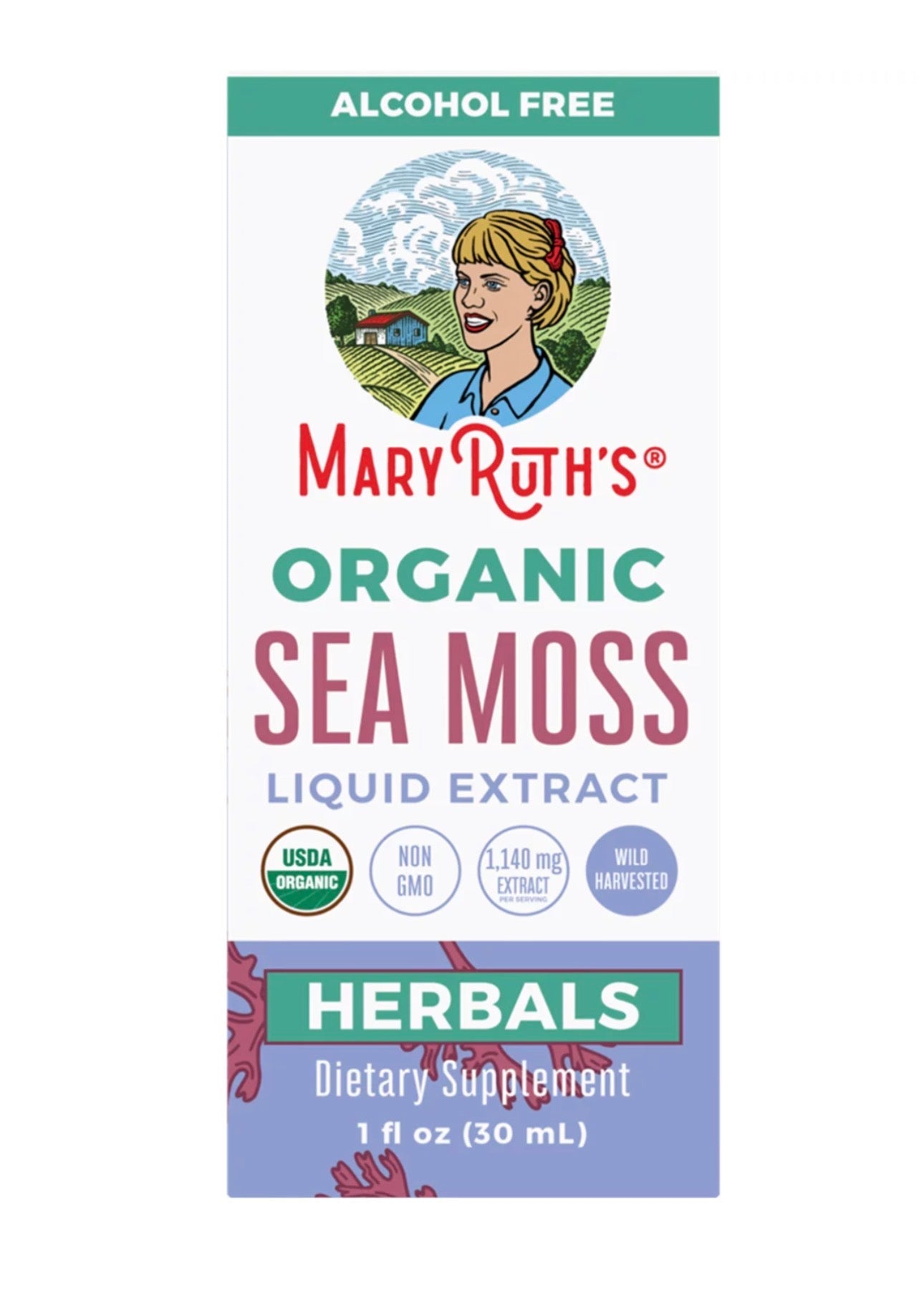 MaryRuth's Sea Moss Liquid Drops | Organic Irish Moss Chondrus Crispus, | Sugar Free, Unflavored | 30ml; Exp 06/2027