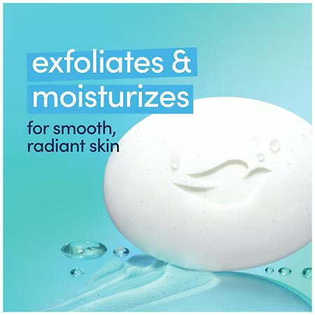 Dove Gentle Exfoliating Beauty Bar | Buffs Away Dead Skin & Boosts Moisture | Exfoliating & Moisturizing | 3.75oz/106g