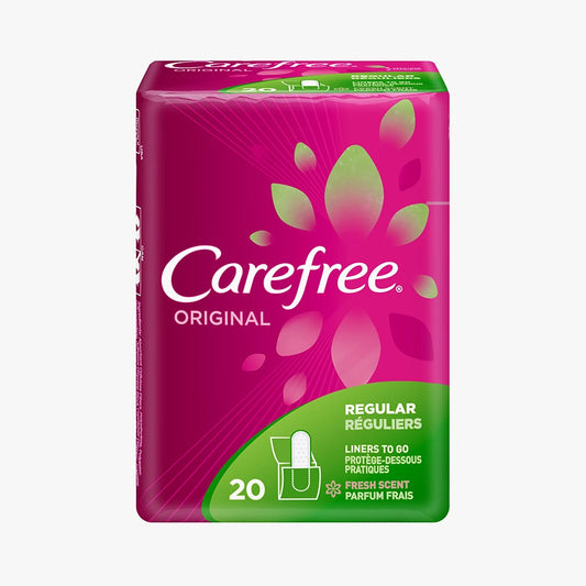 Carefree Original Regular Liners | Wrapped, Scented ~ 20 Liners