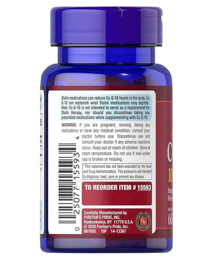 Puritan's Pride Q-SORB Co Q-10 200 mg | Promotes Heart Health, Healthy Blood Pressure, Gum Health & Healthy Aging | 30 Softgels; Exp 04/2028