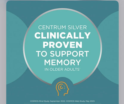 Centrum Silver Adult 50+ | Multivitamin & Multimineral Supplements | For Men & Women Aged 50 & Above | 125 Tablets; Exp 06/2026