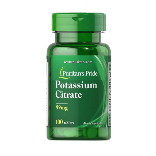 Puritan’s Pride Potassium Citrate | 258 mg Potassium Citrate : 99 mg Elemental Potassium per Tablet | Supports Electrolyte Balance, Normal pH and Proper Muscular Contraction | 100 Tablets; Exp 06/2029