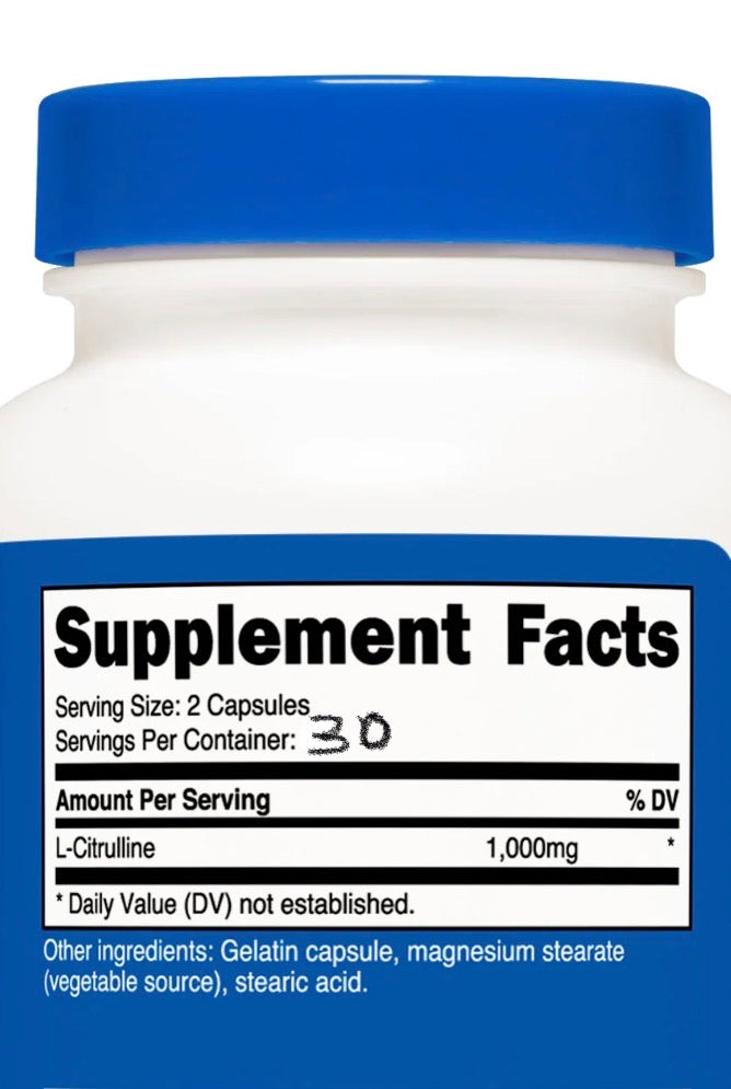Nutricost L-Citrulline 1000 mg | 500 mg per Capsule | Supports Protein Metabolism & Healthy Immune System Function | 60 Capsules; Exp 02/2028