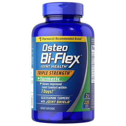 Osteo Bi-Flex Triple Strength, Glucosamine Chondroitin MSM Complex with Turmeric | For Joint Health & Arthritis Support |  220 Coated Tablets; Exp 07/2028